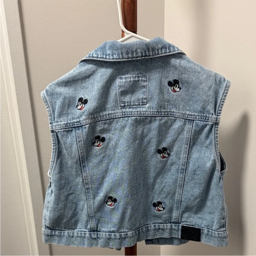 Disney Blue Denim Vest with Mickey Mouse Embroidery - Picture 2 of 3